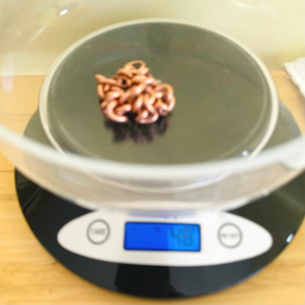 Bracelet Solid Copper Link Chain Men's Unisex 8" - image 10